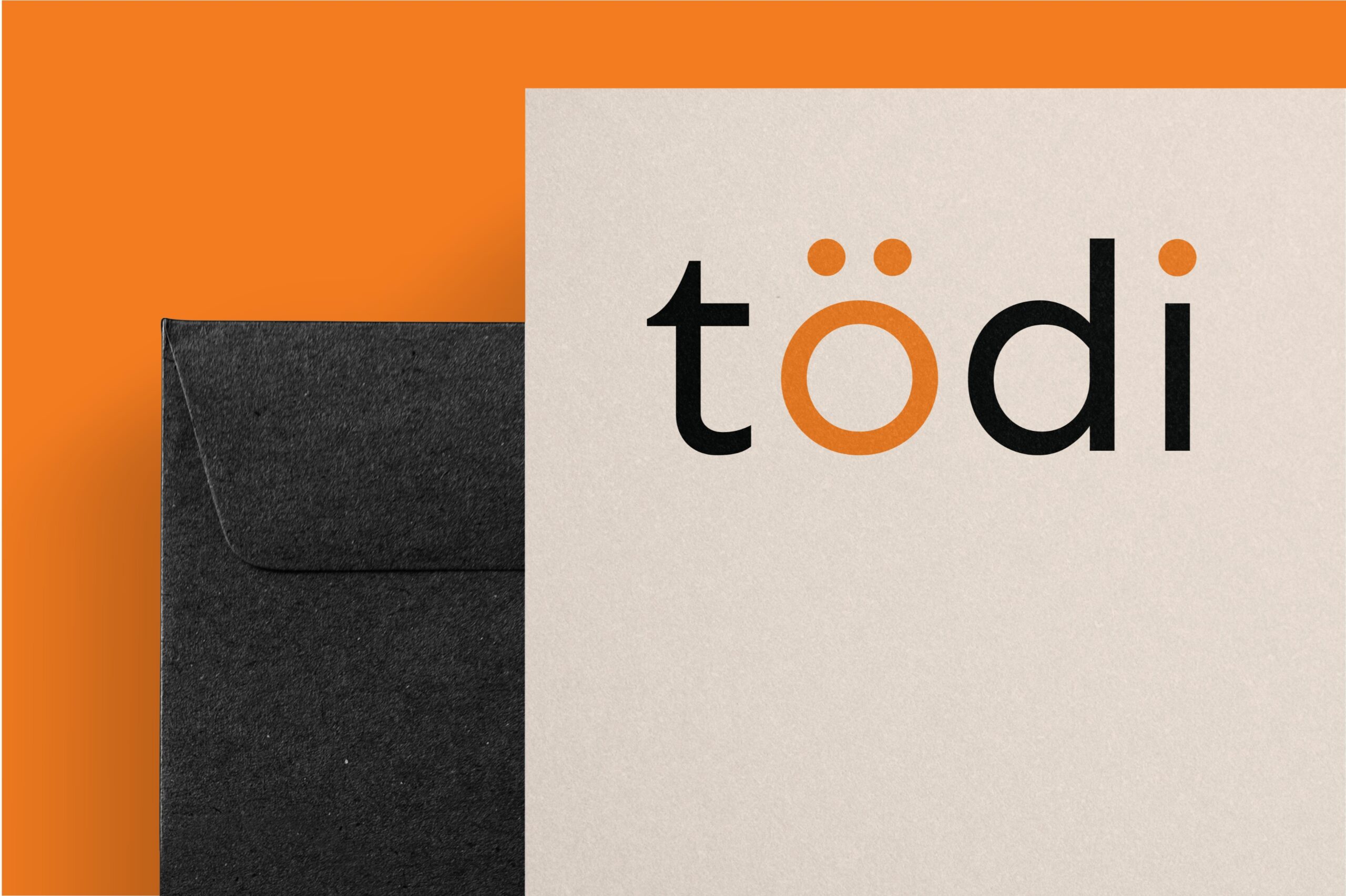 tödi letterhead envelope and letterhead with tödi logo