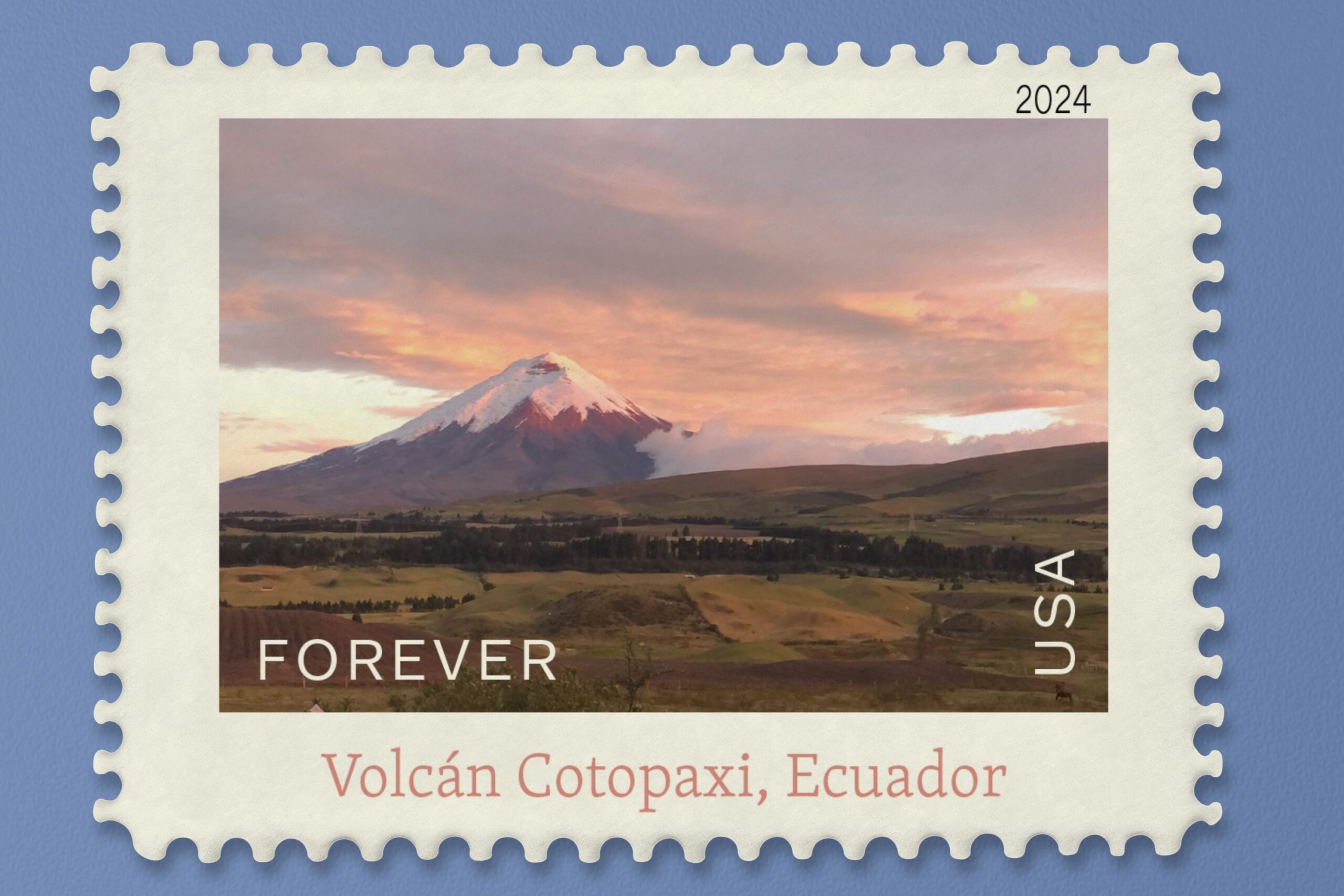 Volcán Cotopaxi, Ecuador Postage Stamp Volcán Cotopaxi, Ecuador Postage Stamp
